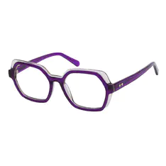 Geometric Purple Eyeglasses