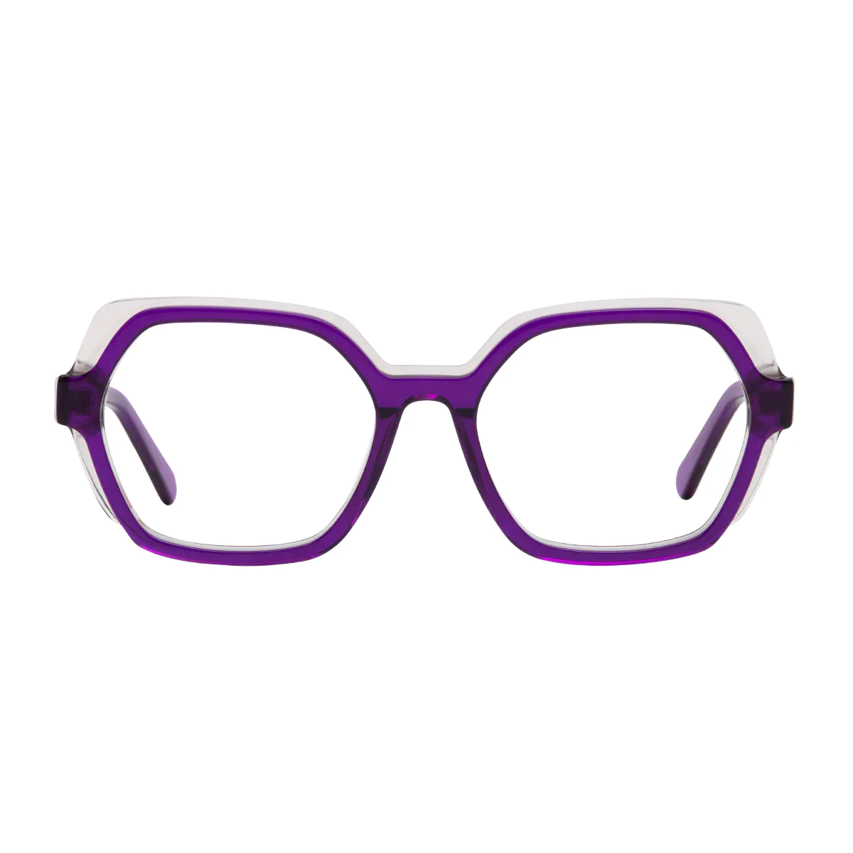 Geometric Purple Eyeglasses