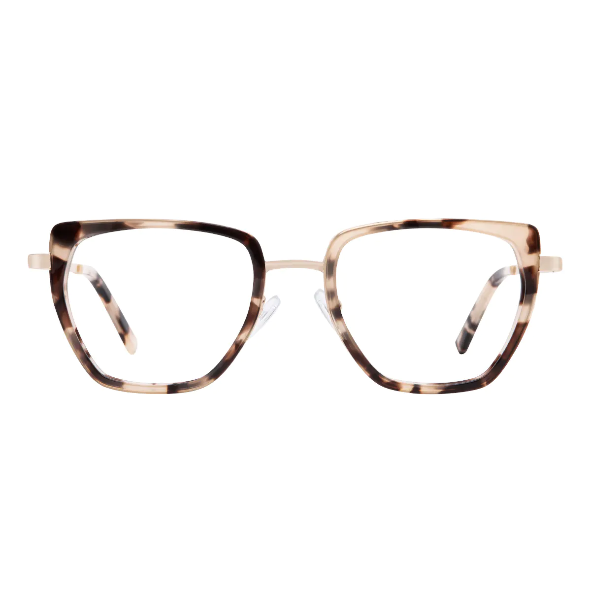 Square Pink Tortoiseshell Eyeglasses