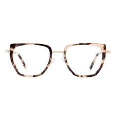 Square Pink Tortoiseshell Eyeglasses