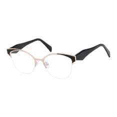 Cat-eye Black/Gold Eyeglasses