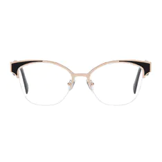 Cat-eye Black/Gold Eyeglasses