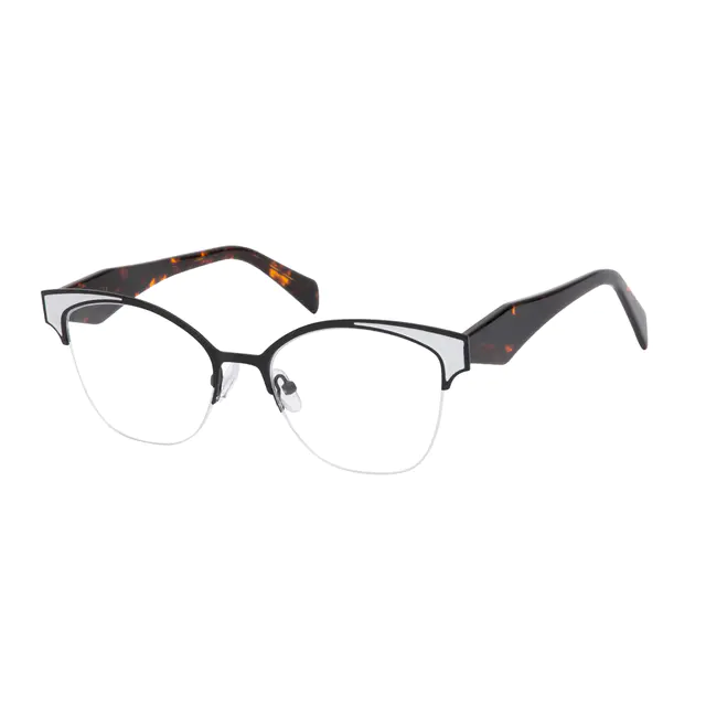 Cat-eye Black/Tortoiseshell Eyeglasses