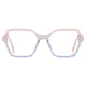 Square Transparent Purple/Transparent Blue Eyeglasses