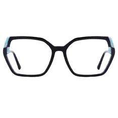 Geometric Black Eyeglasses