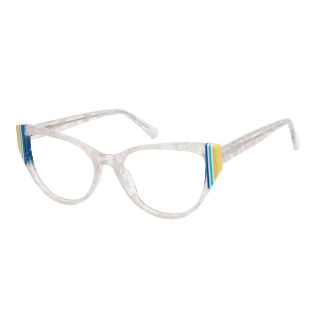 Cat-eye White Eyeglasses