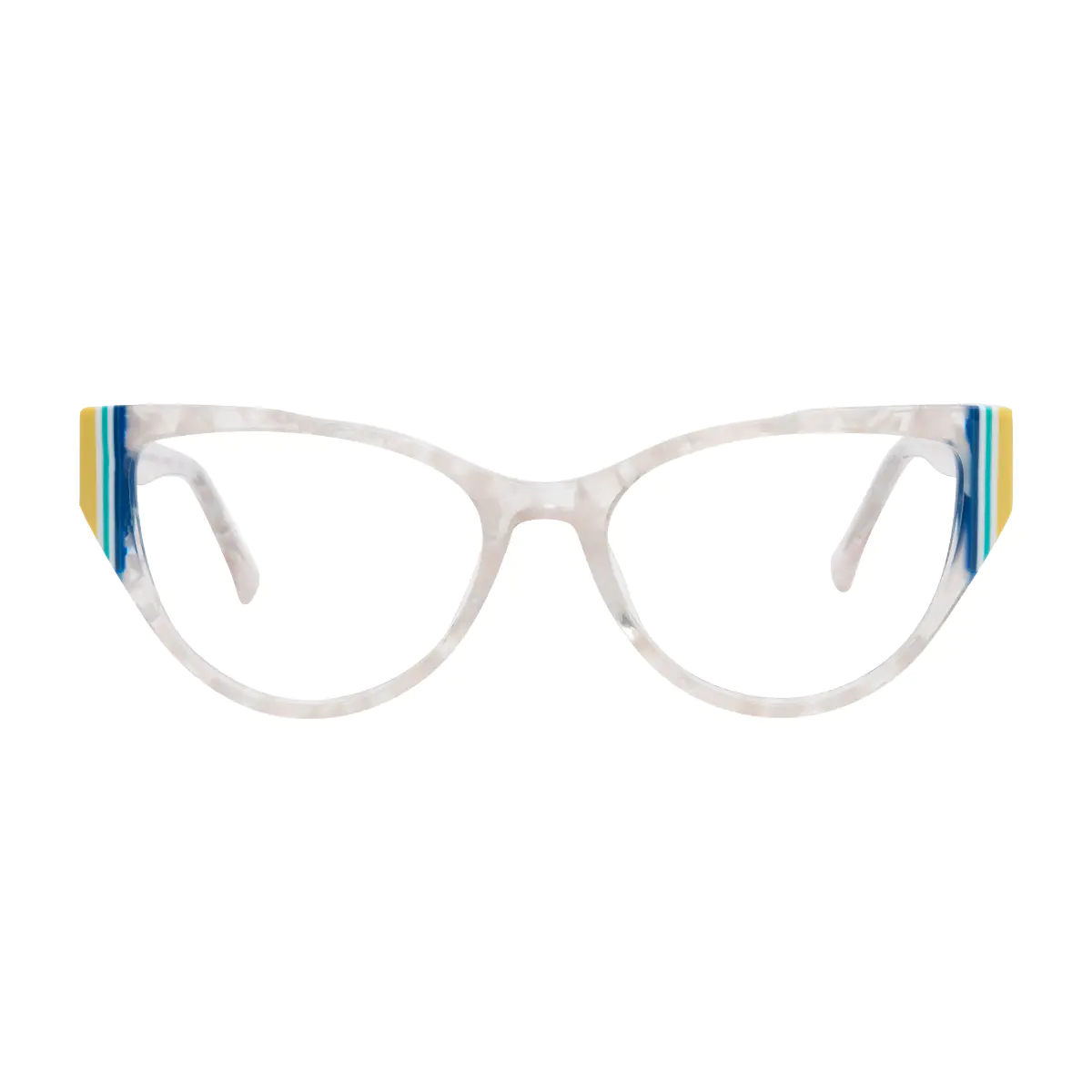 Cat-eye White Eyeglasses