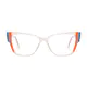 Rectangle Clear/Orange Eyeglasses