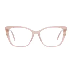 Square Transparent Pink Eyeglasses