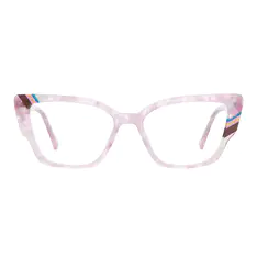 Cat-eye Transparent Pink Eyeglasses
