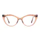 Cat-eye Transparent Brown Eyeglasses
