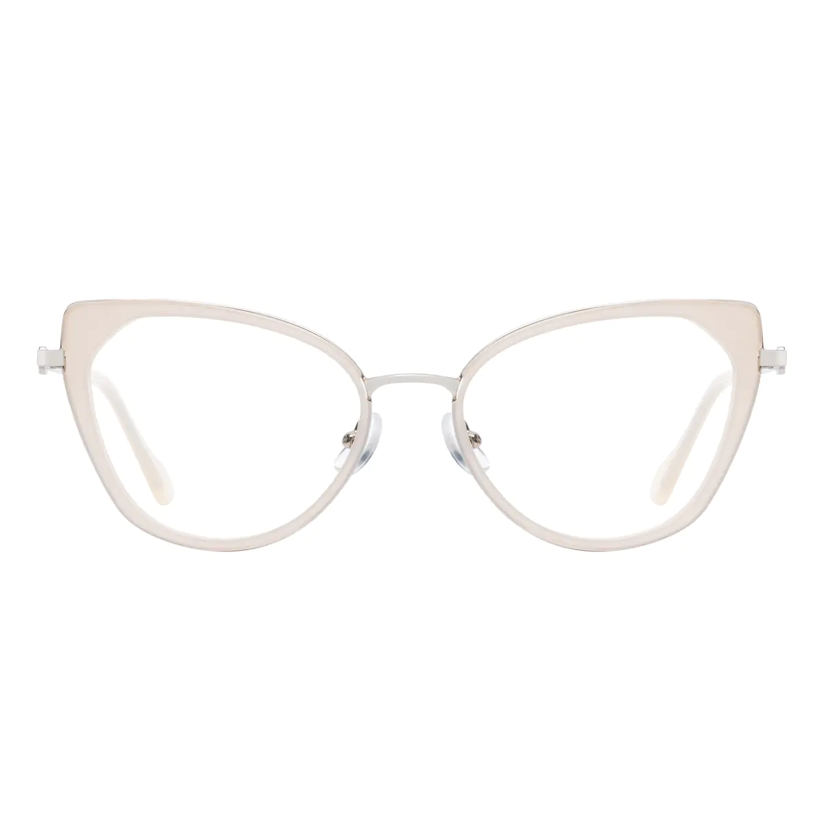 Cat-eye White Eyeglasses