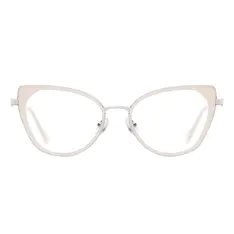 Cat-eye White Eyeglasses