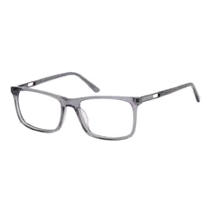 Rectangle Transparent Gray Eyeglasses