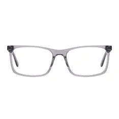 Rectangle Transparent Gray Eyeglasses