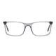 Rectangle Transparent Gray Eyeglasses
