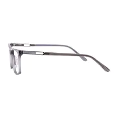 Rectangle Transparent Gray Eyeglasses