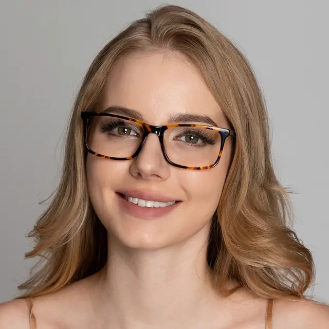 Rectangle Tortoiseshell Eyeglasses