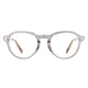 Oval Transparent Gray Eyeglasses