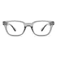 Square Transparent Gray Eyeglasses