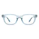 Square Transparent Blue Eyeglasses