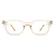 Square Transparent Brown Eyeglasses