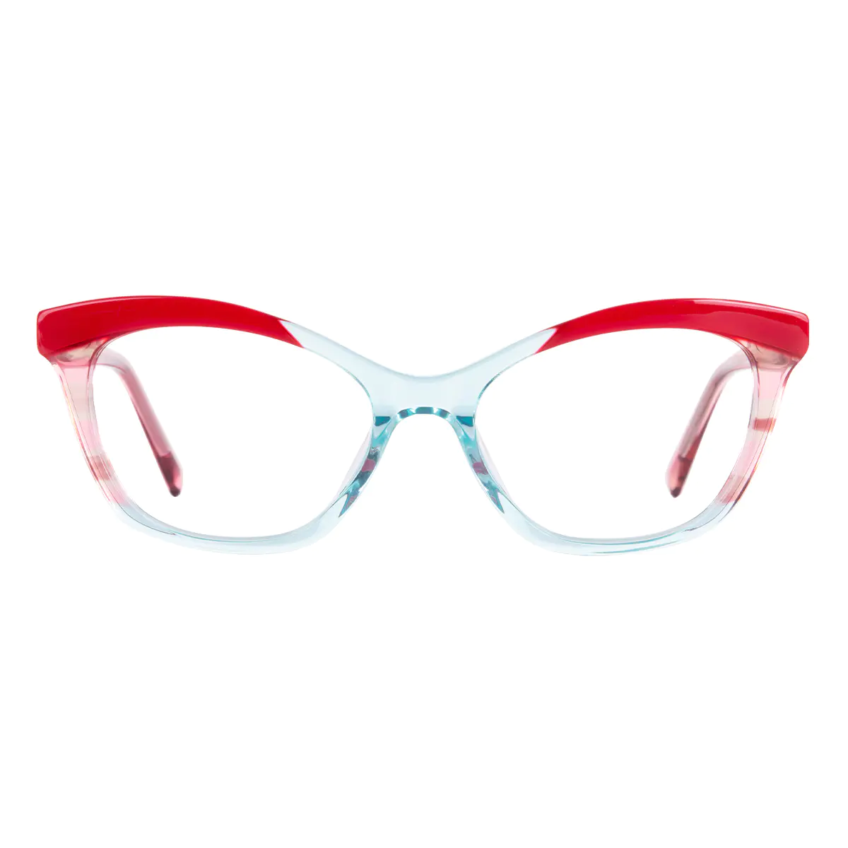 Cat-eye Red/Blue Eyeglasses