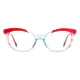 Cat-eye Red/Blue Eyeglasses