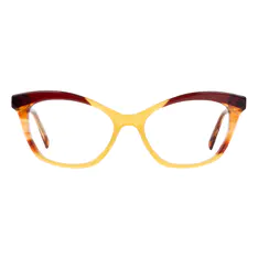Cat-eye Brown/Yellow Eyeglasses