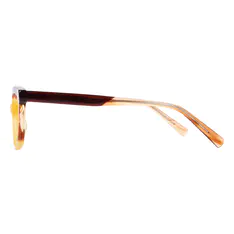 Cat-eye Brown/Yellow Eyeglasses