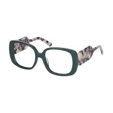 Square Dark Green Eyeglasses