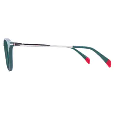 Oval Dark Green Eyeglasses