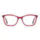 Rectangle Transparent Red Eyeglasses