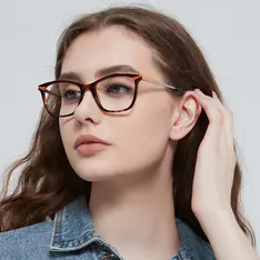 Rectangle Tortoiseshell Eyeglasses