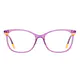 Rectangle Transparent Purple Eyeglasses