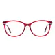 Rectangle Transparent Red Eyeglasses