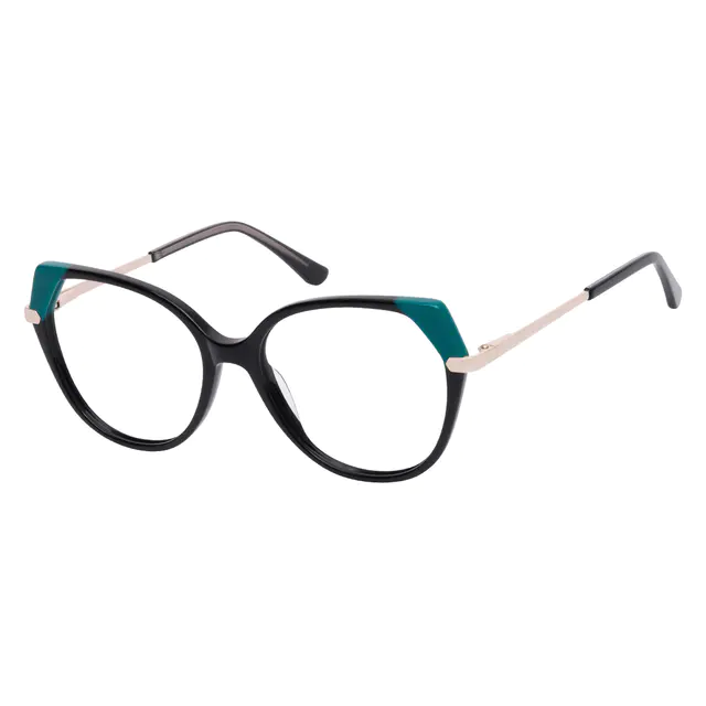 Geometric Black Eyeglasses