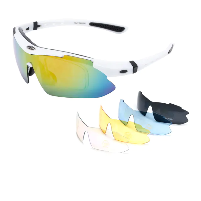 Rectangle White Sport Eyeglasses