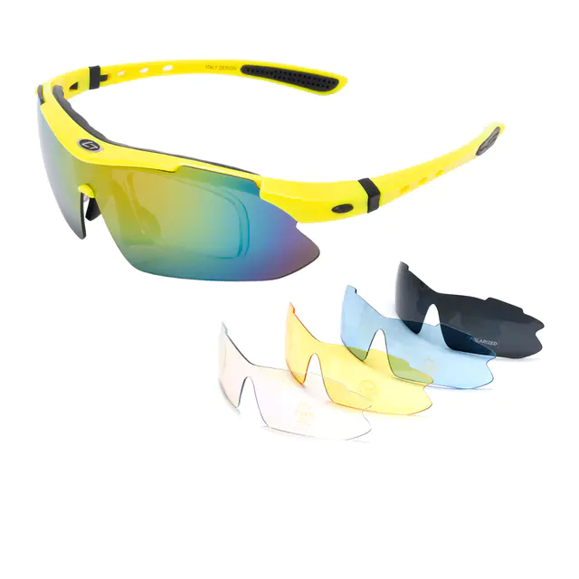 Rectangle Yellow Sport Eyeglasses