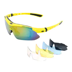 Rectangle Yellow Sport Eyeglasses