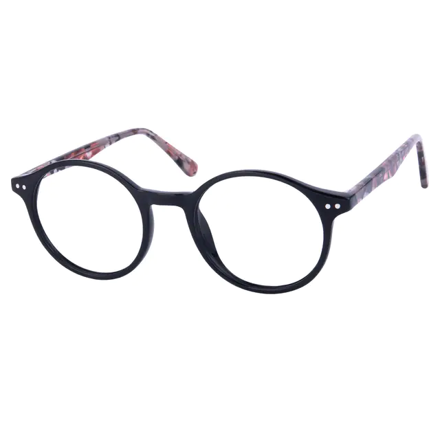 Round Black Eyeglasses