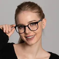 Round Black Eyeglasses