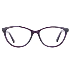 Oval Purple Eyeglasses
