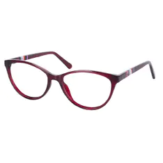 Oval Red Eyeglasses