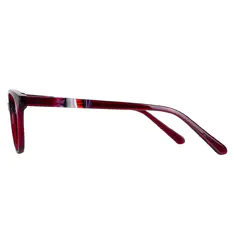 Oval Red Eyeglasses
