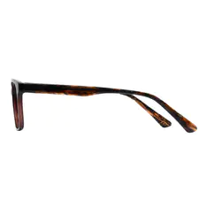 Rectangle Brown Eyeglasses