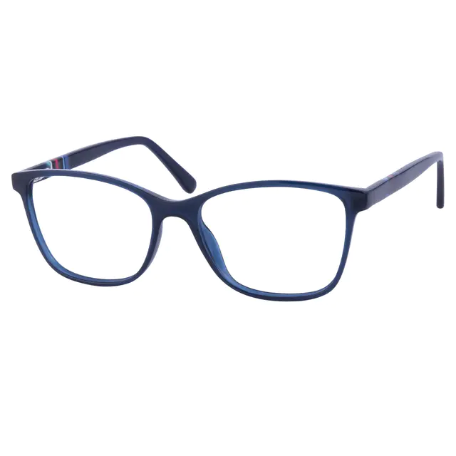 Square Blue Eyeglasses