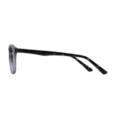 Round Transparent Gray Eyeglasses