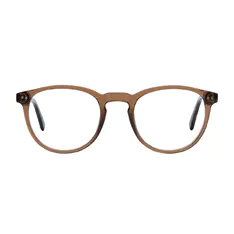 Round Transparent Brown Eyeglasses