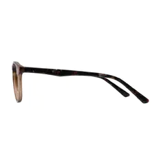 Round Transparent Brown Eyeglasses